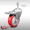 Service Caster 4 Inch SS Red Polyurethane 10mm Threaded Stem Caster with Total Lock Brake SCC-SSTSTTL20S414-PPUB-RED-M1015 - alternate 1